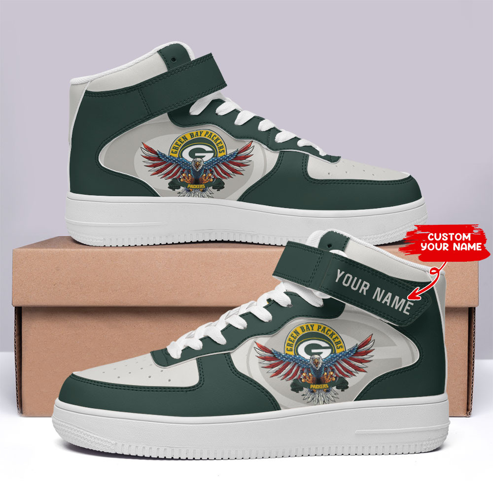 JWFancy Green Bay Packers NFL Air Low-Top Sneakers Shoes For Men And Women