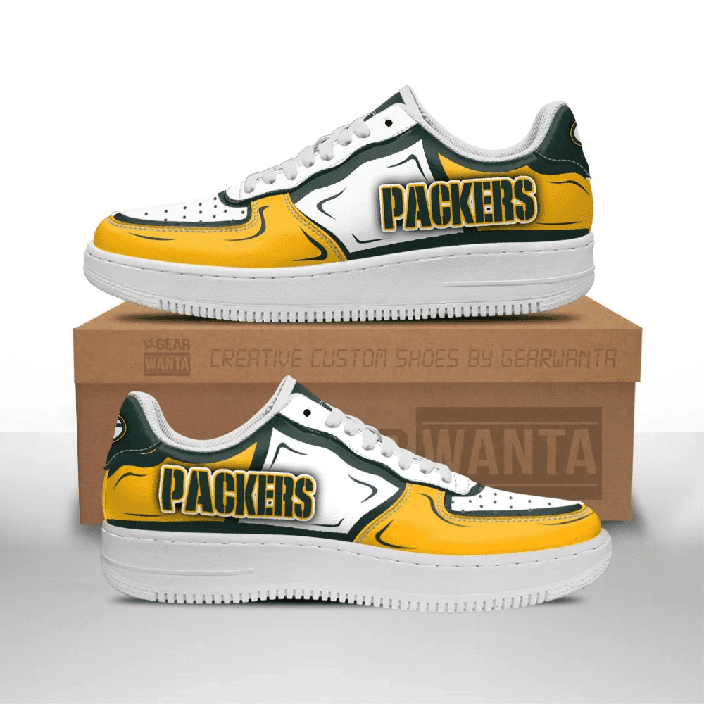 JWFancy Green Bay Packers NFL Air Low-Top Sneakers Shoes For Men And Women