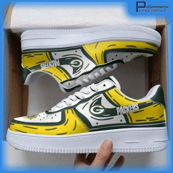 JWFancy Green Bay Packers NFL Air Low-Top Sneakers Shoes For Men And Women