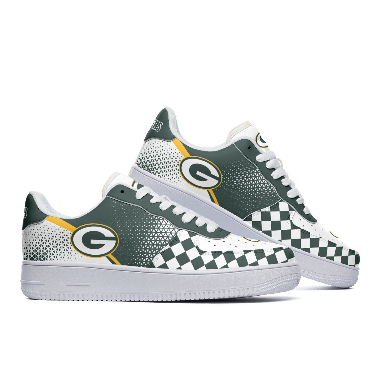 JWFancy Green Bay Packers NFL Air Low-Top Sneakers Shoes For Men And Women