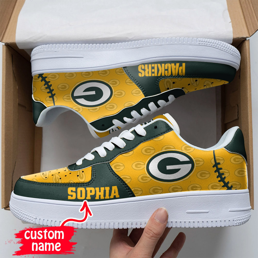 JWFancy Green Bay Packers NFL Air Low-Top Sneakers Shoes For Men And Women