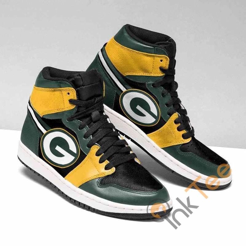 JWFancy Green Bay Packers NFL AJ1 High Sneakers Shoes For Men And Women