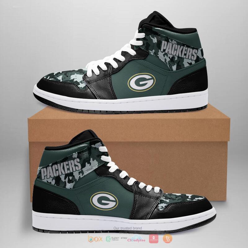 JWFancy Green Bay Packers NFL AJ1 High Sneakers Shoes For Men And Women
