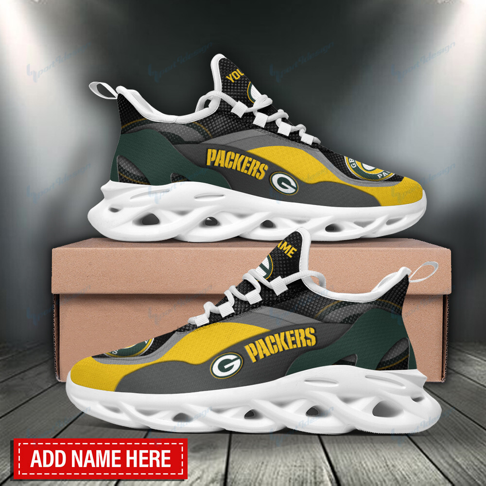 JWFancy Green Bay Packers NFL Max Soul Shoes Sneakers For Men And Women