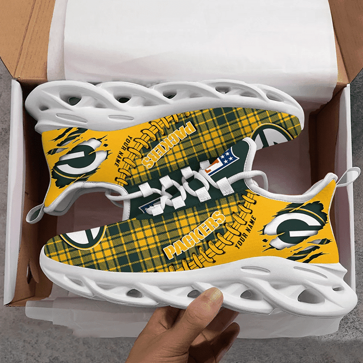 JWFancy Green Bay Packers NFL Max Soul Shoes Sneakers For Men And Women