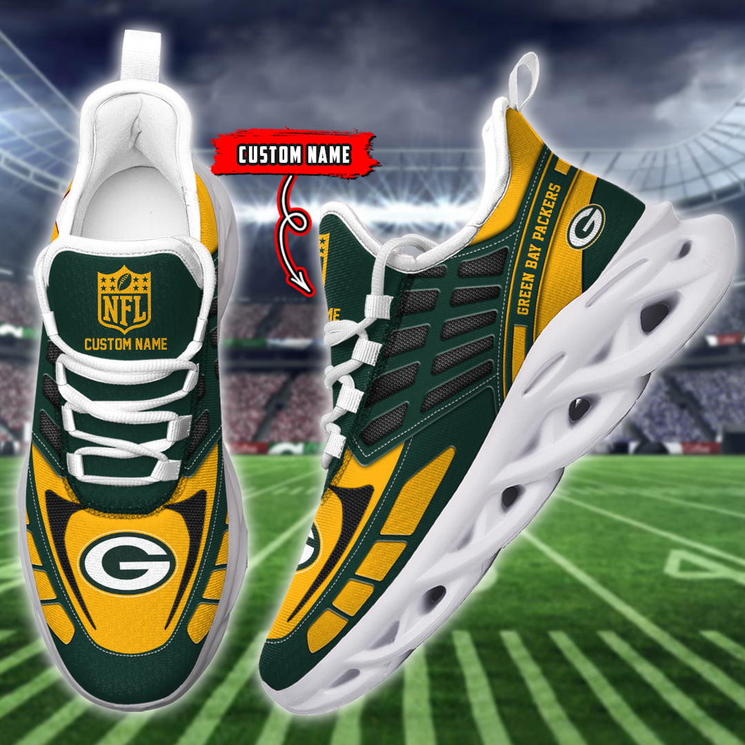 JWFancy Green Bay Packers NFL Max Soul Shoes Sneakers For Men And Women