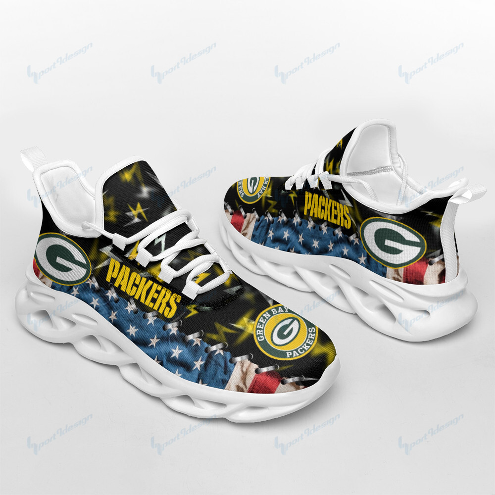 JWFancy Green Bay Packers NFL Max Soul Shoes Sneakers For Men And Women