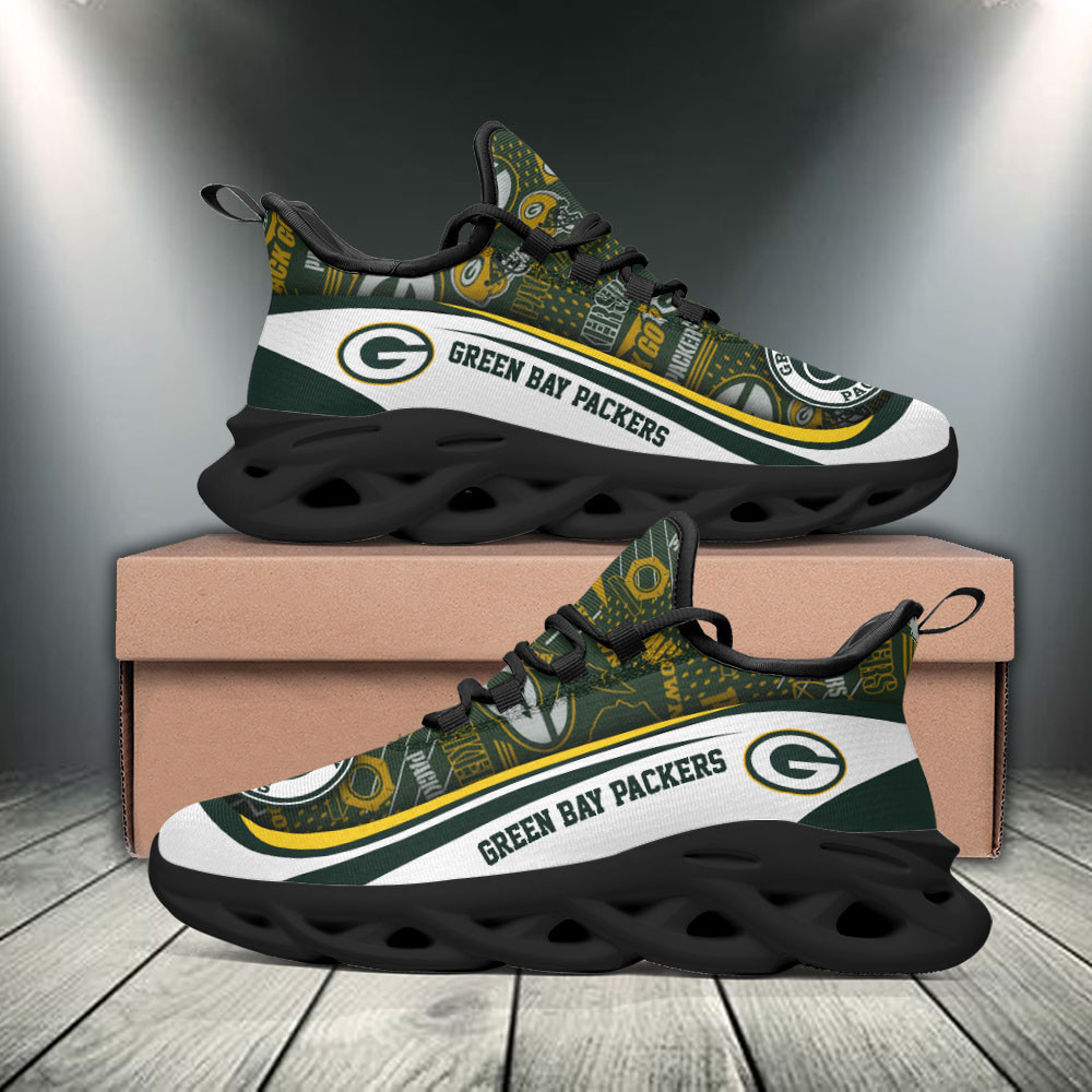 JWFancy Green Bay Packers NFL Max Soul Shoes Sneakers For Men And Women