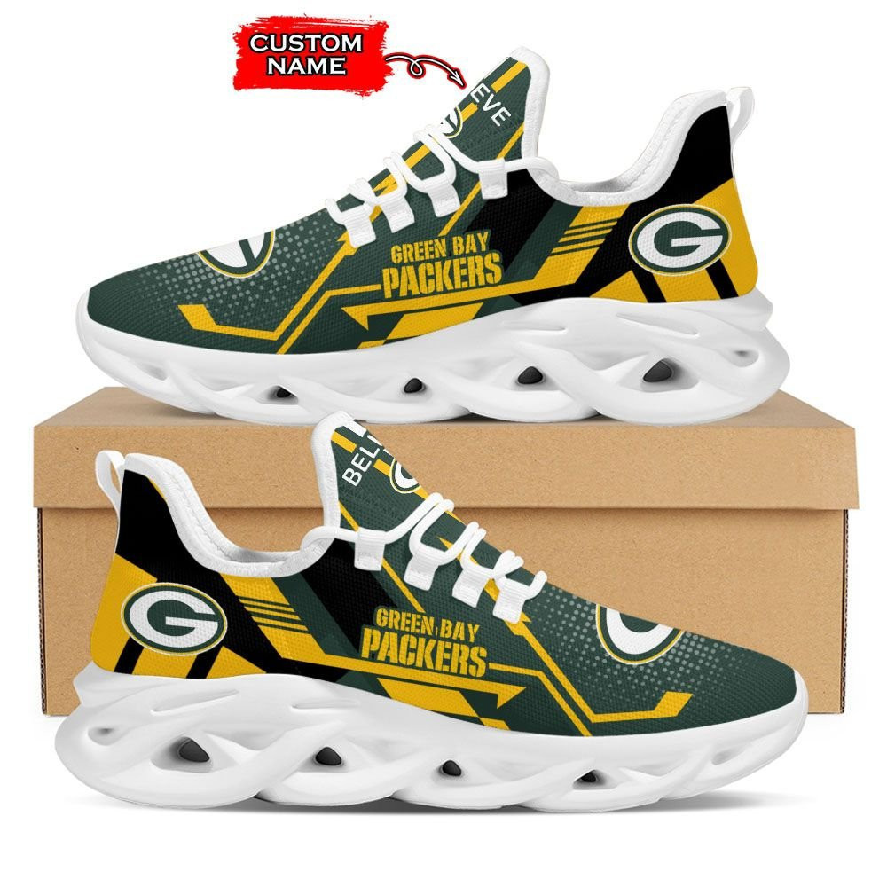 JWFancy Green Bay Packers NFL Max Soul Shoes Sneakers For Men And Women