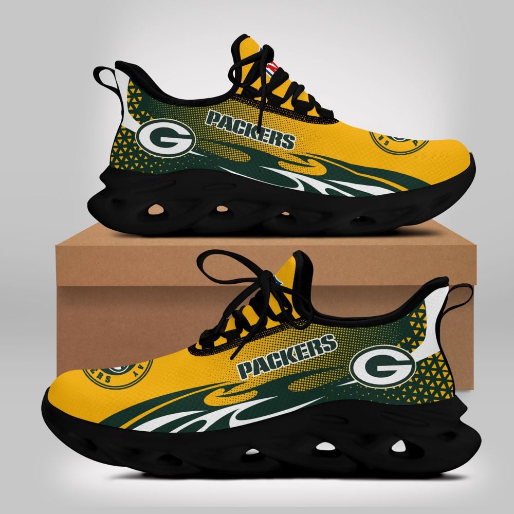 JWFancy Green Bay Packers NFL Max Soul Shoes Sneakers For Men And Women