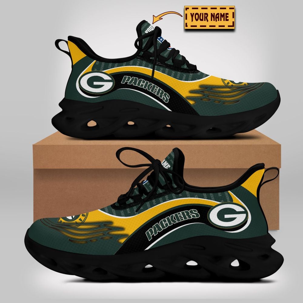 JWFancy Green Bay Packers NFL Max Soul Shoes Sneakers For Men And Women
