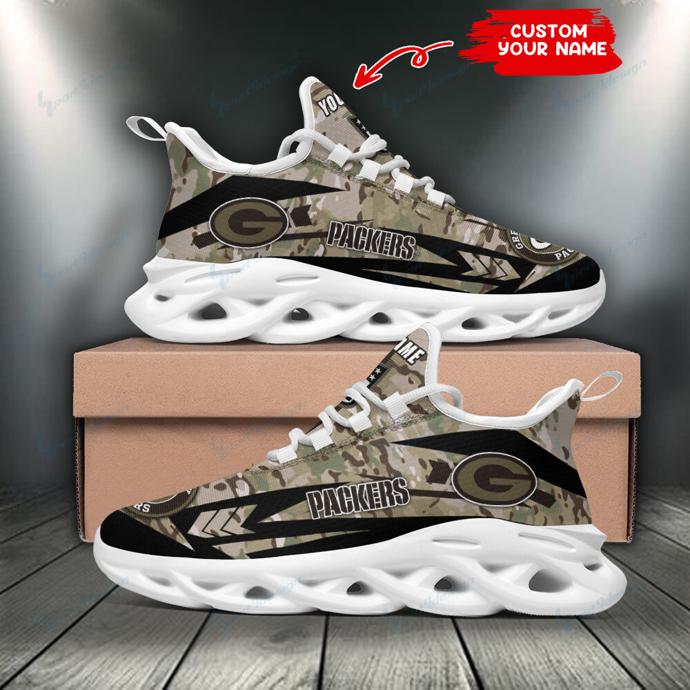 JWFancy Green Bay Packers NFL Max Soul Shoes Sneakers For Men And Women