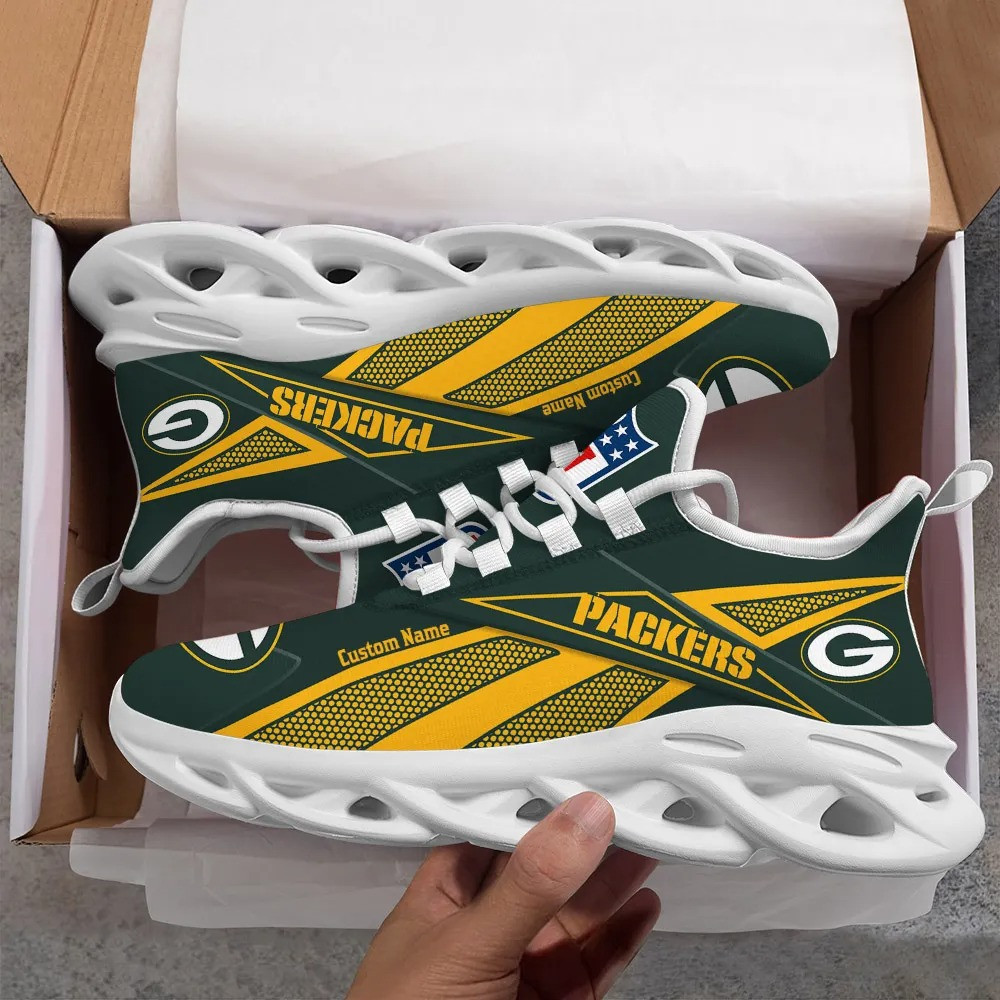 JWFancy Green Bay Packers NFL Max Soul Shoes Sneakers For Men And Women