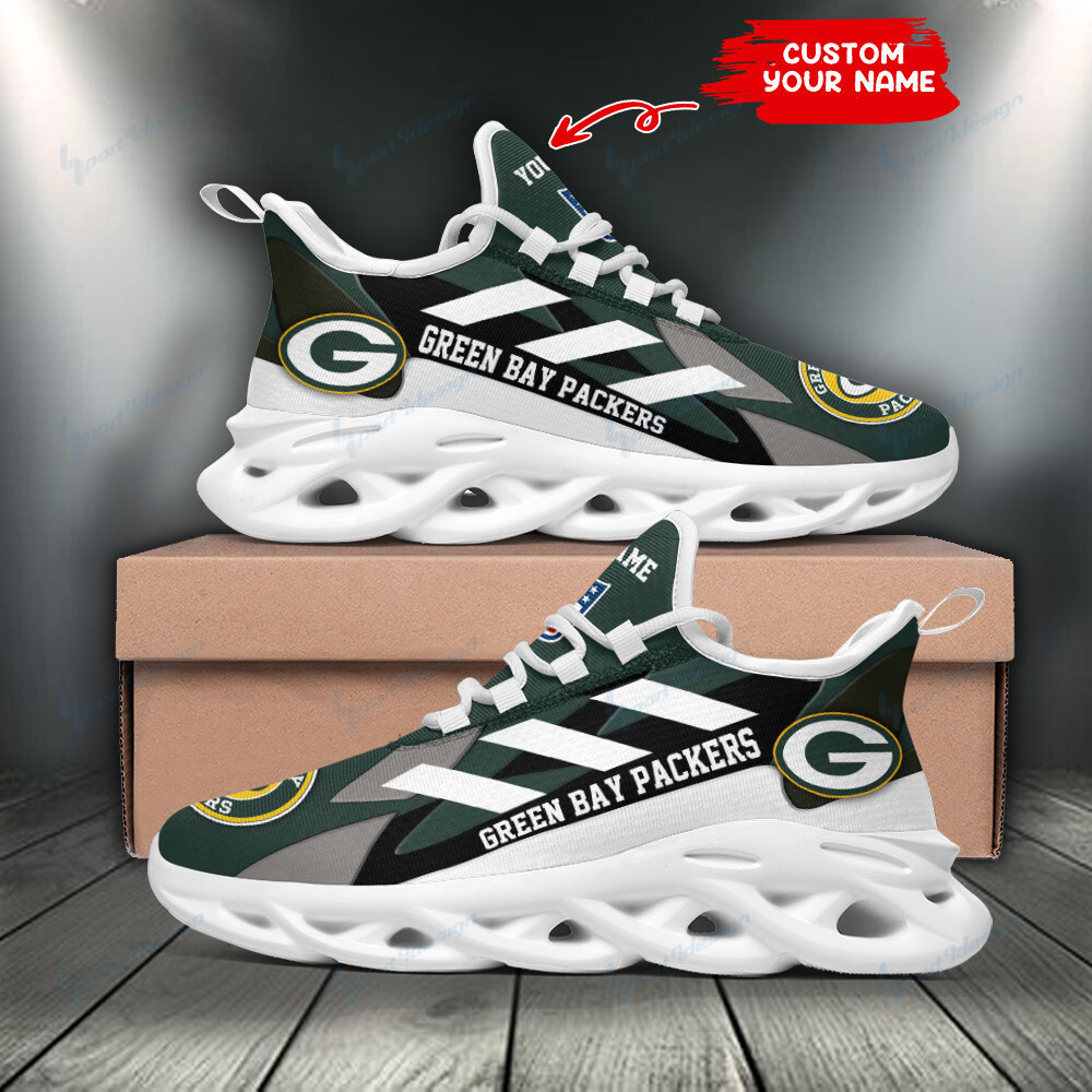 JWFancy Green Bay Packers NFL Max Soul Shoes Sneakers For Men And Women