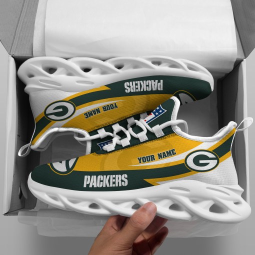 JWFancy Green Bay Packers NFL Max Soul Shoes Sneakers For Men And Women