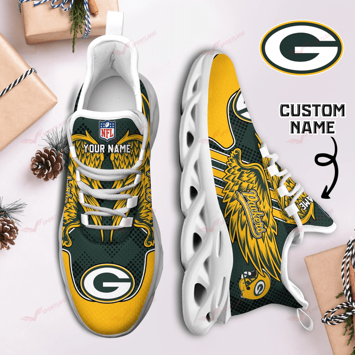JWFancy Green Bay Packers NFL Max Soul Shoes Sneakers For Men And Women