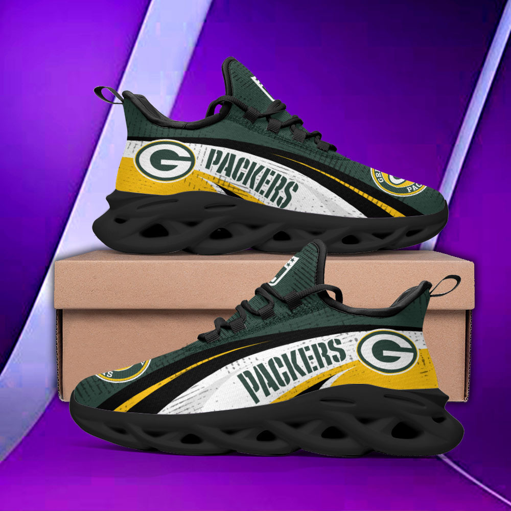 JWFancy Green Bay Packers NFL Max Soul Shoes Sneakers For Men And Women