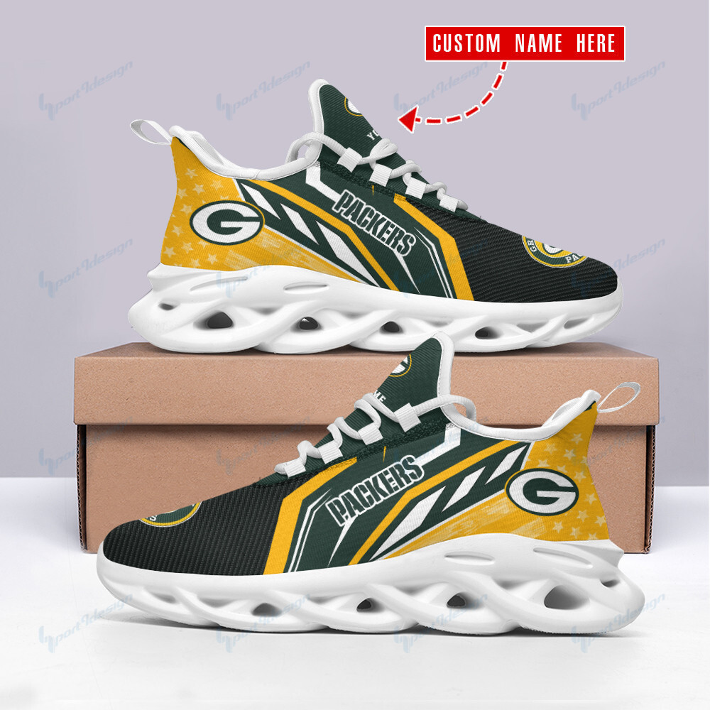 JWFancy Green Bay Packers NFL Max Soul Shoes Sneakers For Men And Women