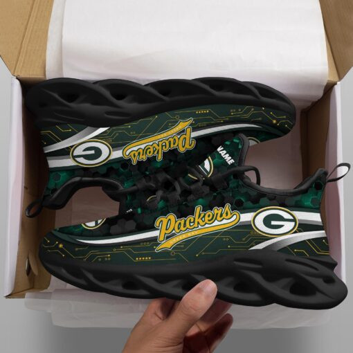 JWFancy Green Bay Packers NFL Max Soul Shoes Sneakers For Men And Women