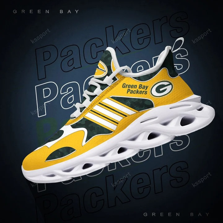 JWFancy Green Bay Packers NFL Max Soul Shoes Sneakers For Men And Women