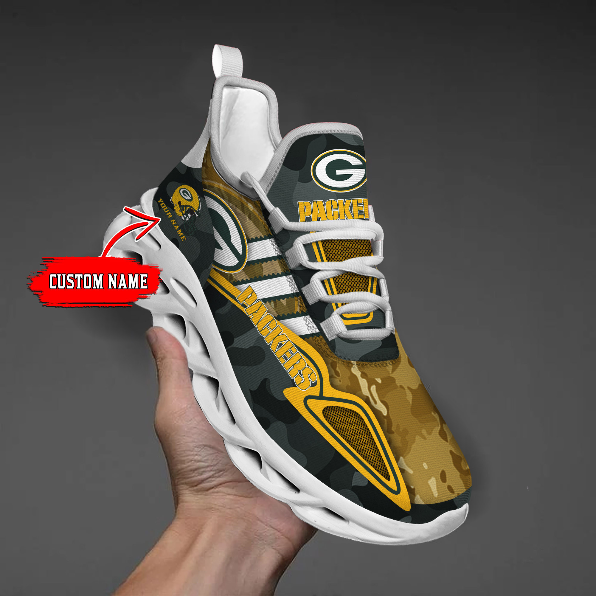 JWFancy Green Bay Packers NFL Max Soul Shoes Sneakers For Men And Women