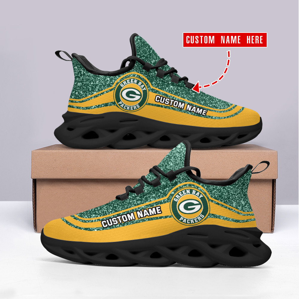 JWFancy Green Bay Packers NFL Max Soul Shoes Sneakers For Men And Women
