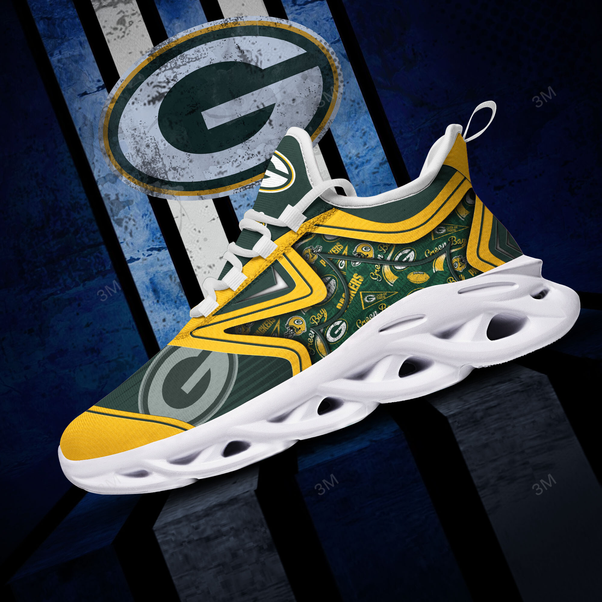 JWFancy Green Bay Packers NFL Max Soul Shoes Sneakers For Men And Women