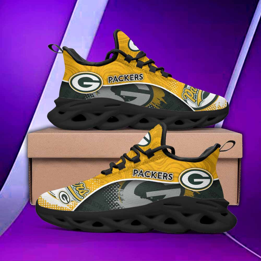 JWFancy Green Bay Packers NFL Max Soul Shoes Sneakers For Men And Women