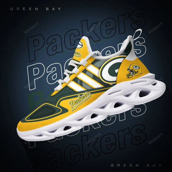 JWFancy Green Bay Packers NFL Max Soul Shoes Sneakers For Men And Women