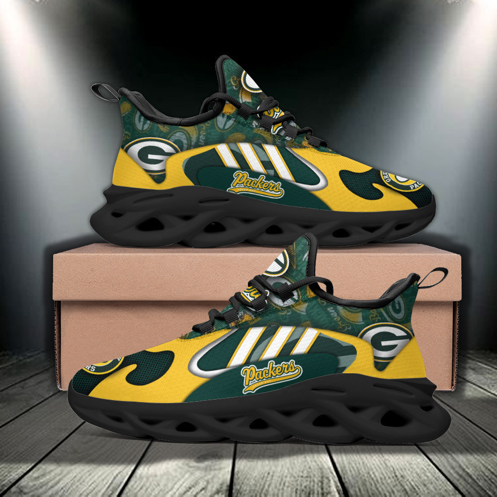 JWFancy Green Bay Packers NFL Max Soul Shoes Sneakers For Men And Women