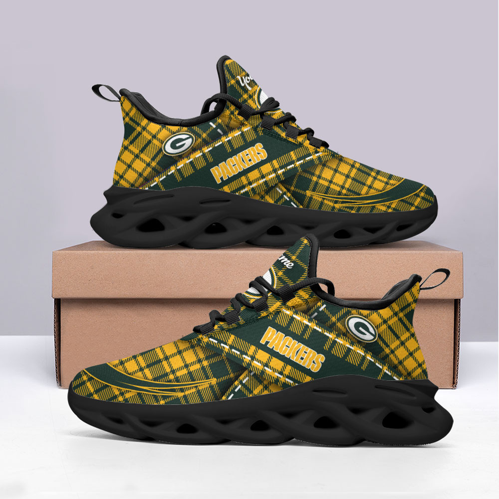 JWFancy Green Bay Packers NFL Max Soul Shoes Sneakers For Men And Women