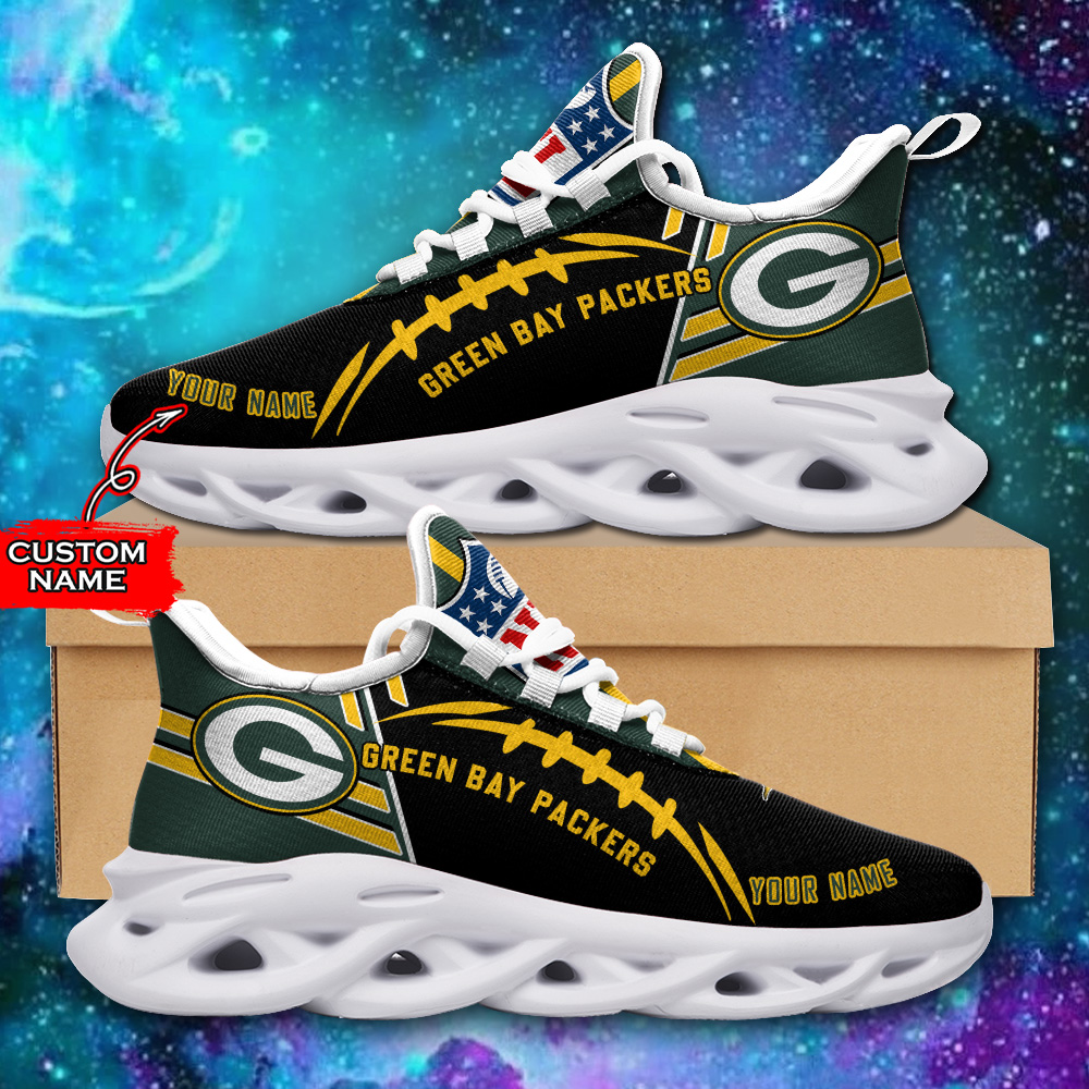 JWFancy Green Bay Packers NFL Max Soul Shoes Sneakers For Men And Women