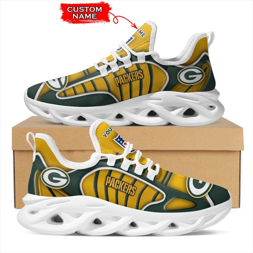 JWFancy Green Bay Packers NFL Max Soul Shoes Sneakers For Men And Women