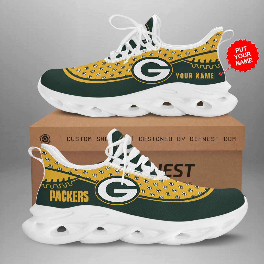 JWFancy Green Bay Packers NFL Max Soul Shoes Sneakers For Men And Women