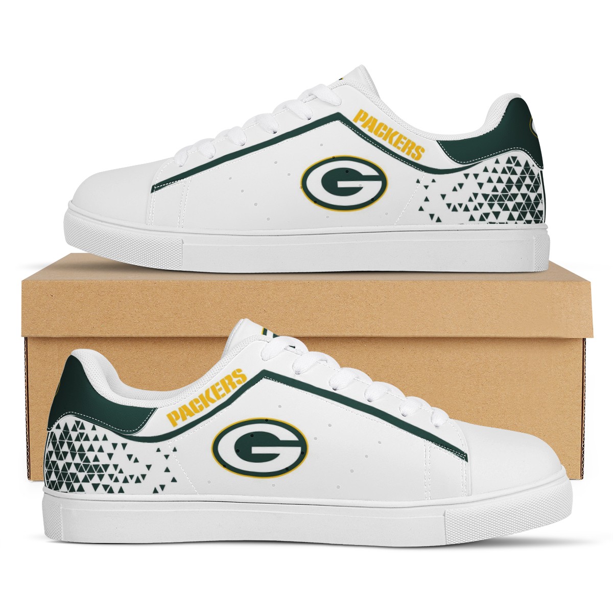 JWFancy Green Bay Packers Skate Stan Shoes Sneakes For Men And Women
