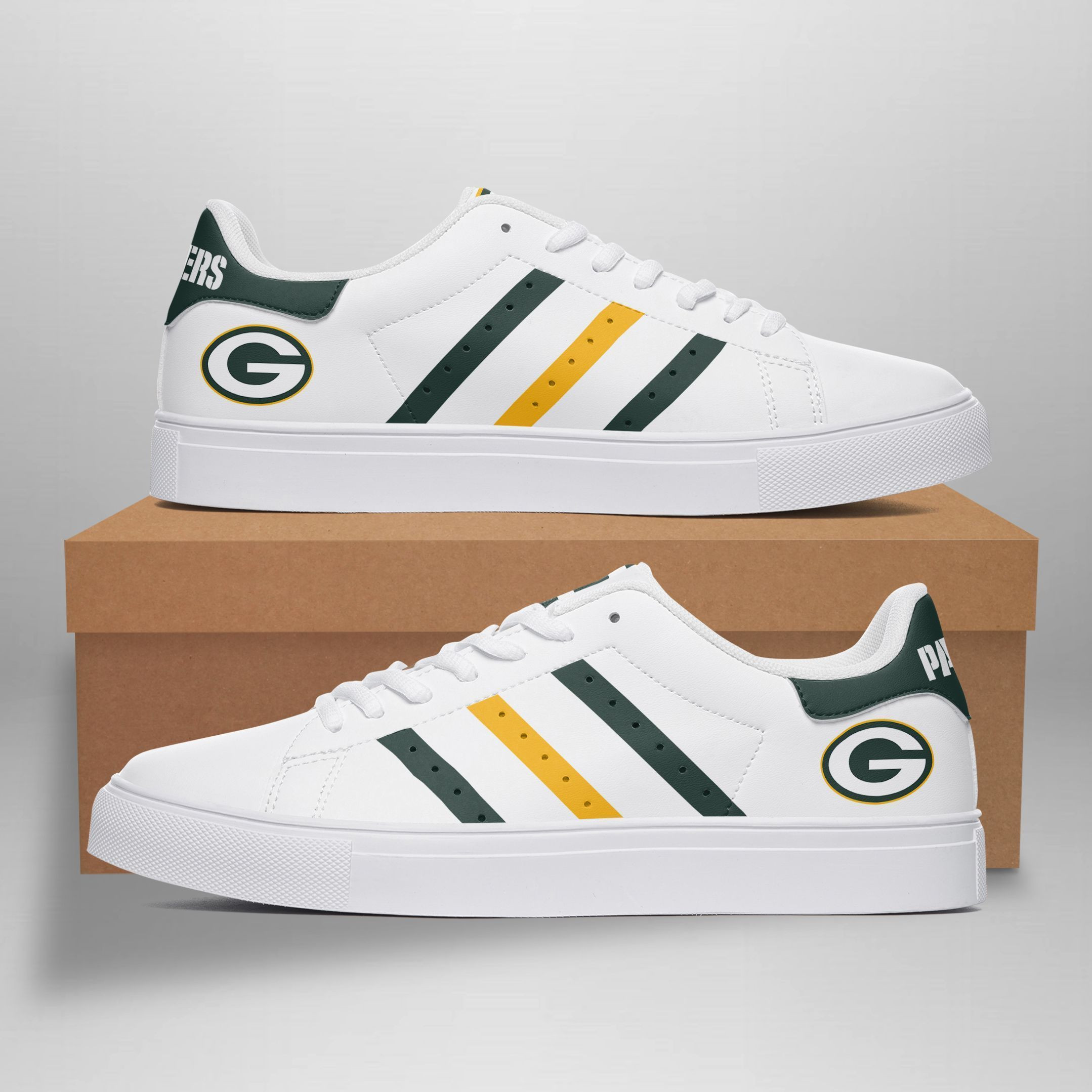 JWFancy Green Bay Packers Skate Stan Shoes Sneakes For Men And Women