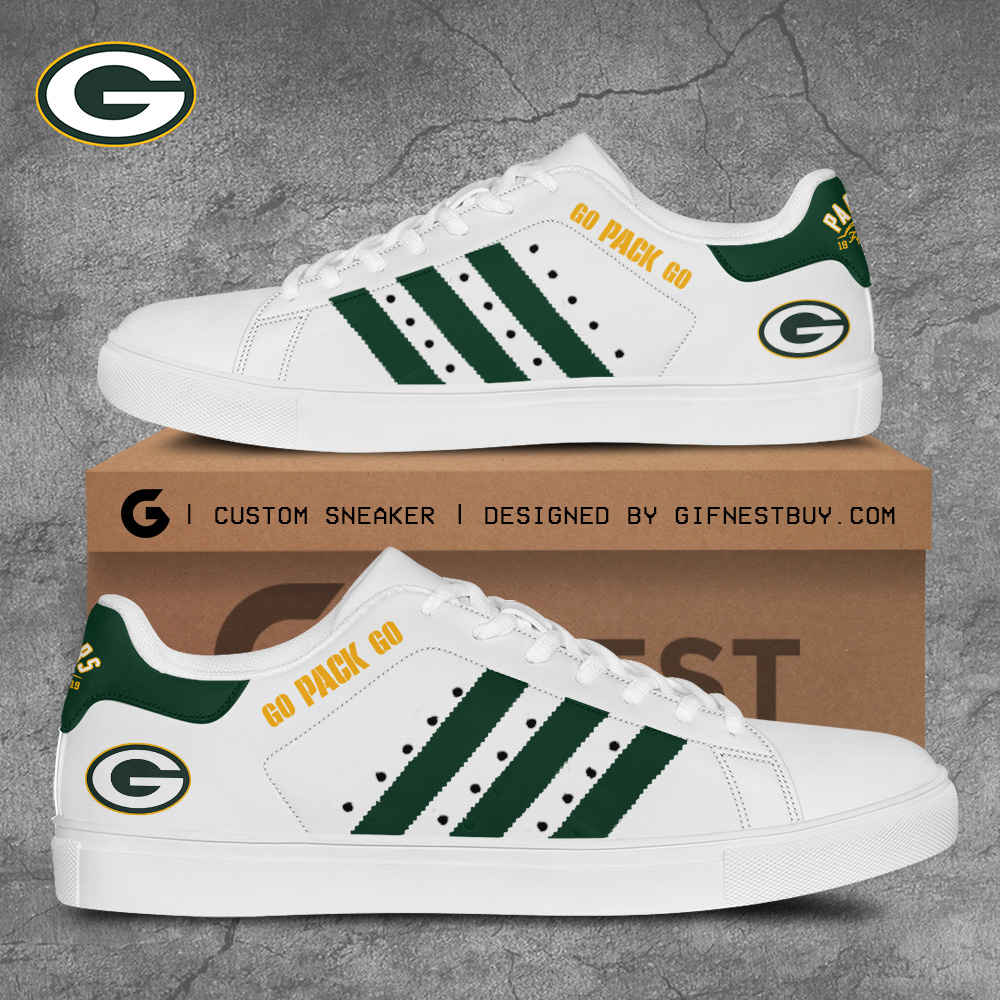 JWFancy Green Bay Packers Skate Stan Shoes Sneakes For Men And Women