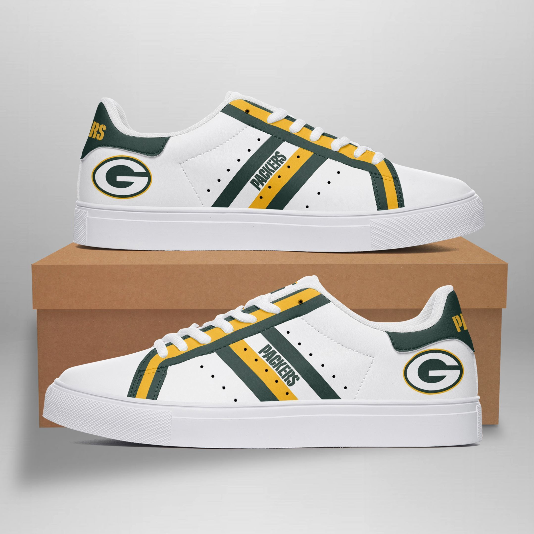 JWFancy Green Bay Packers Skate Stan Shoes Sneakes For Men And Women