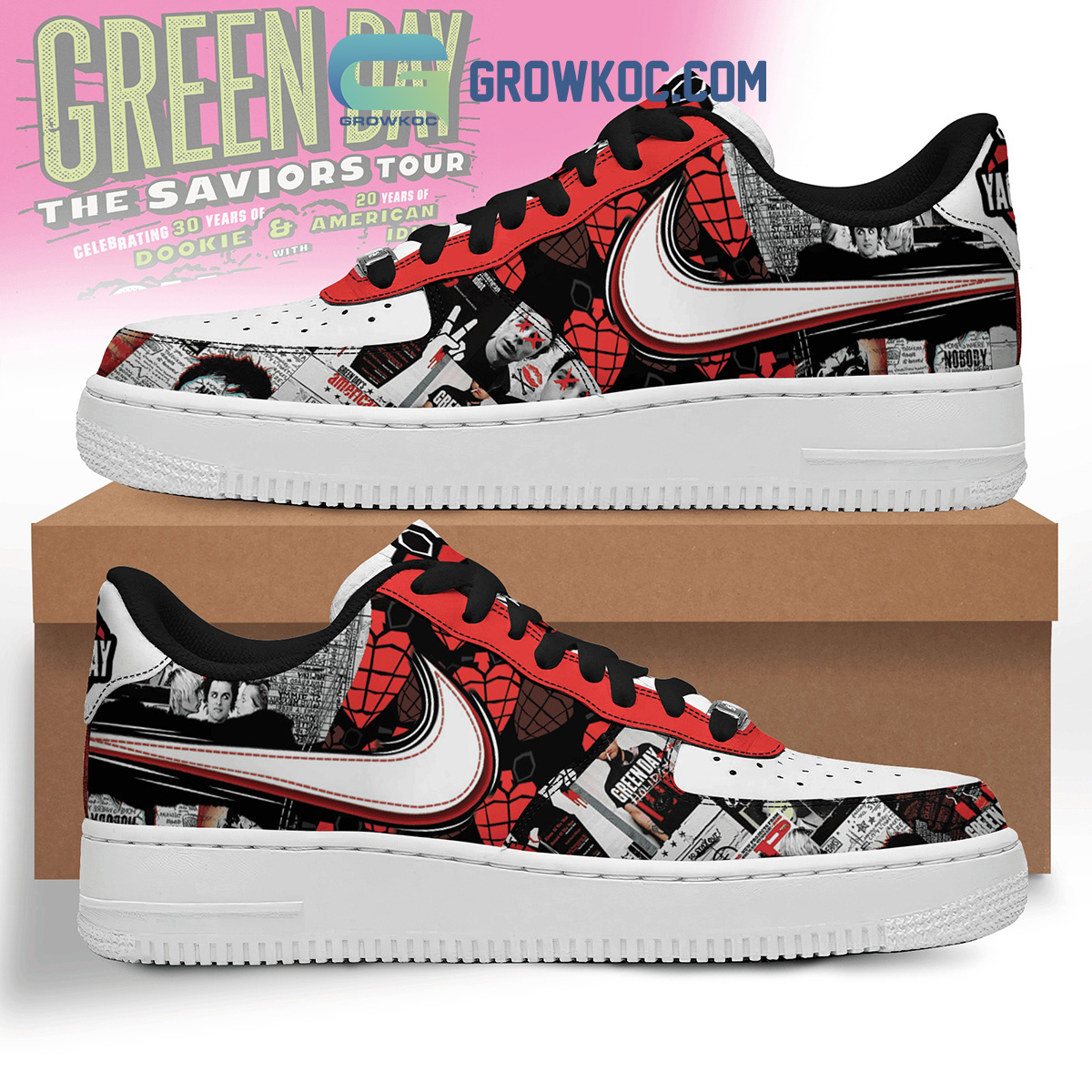 JWFancy Green Day Air Low-Top Sneakers Shoes For Men And Women