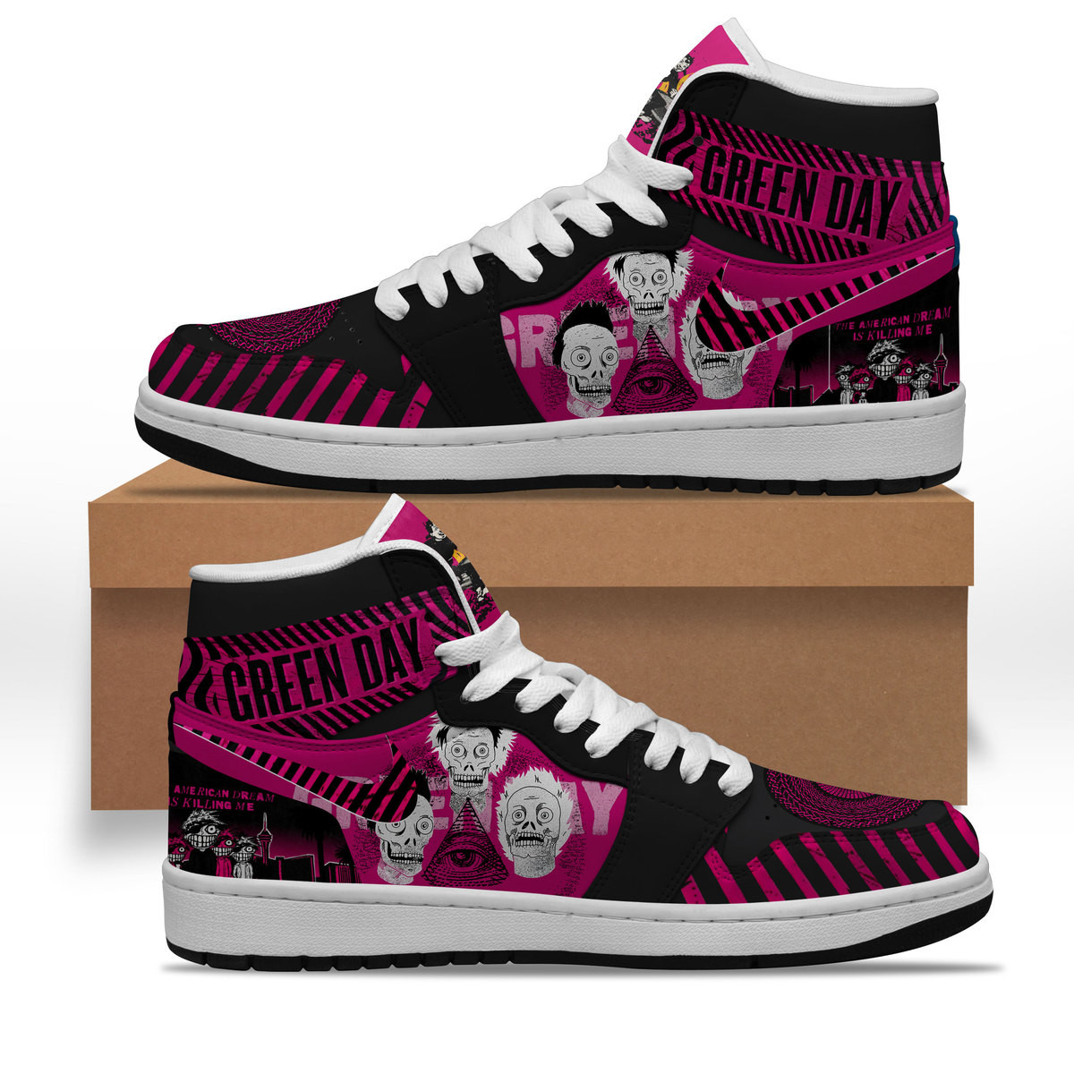 JWFancy Green Day AJ1 High Sneakers Shoes For Men And Women