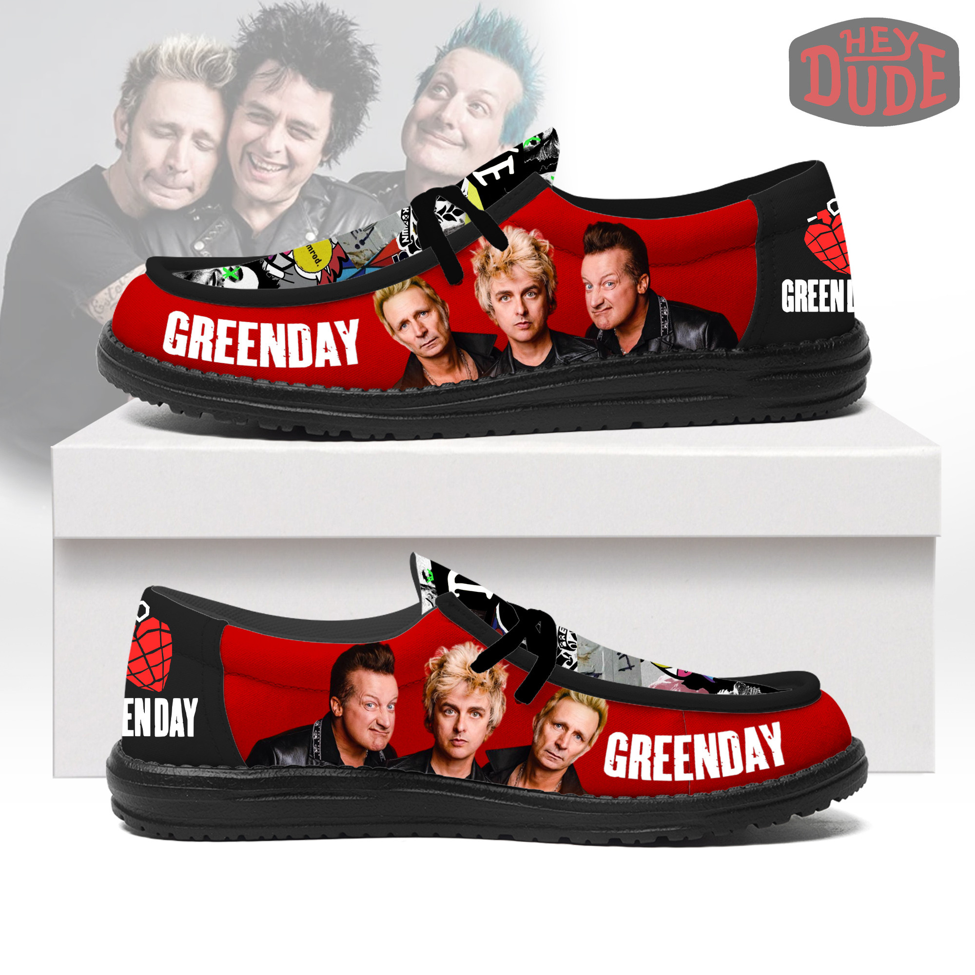 JWFancy Green Day – Custom Name Hey Dude