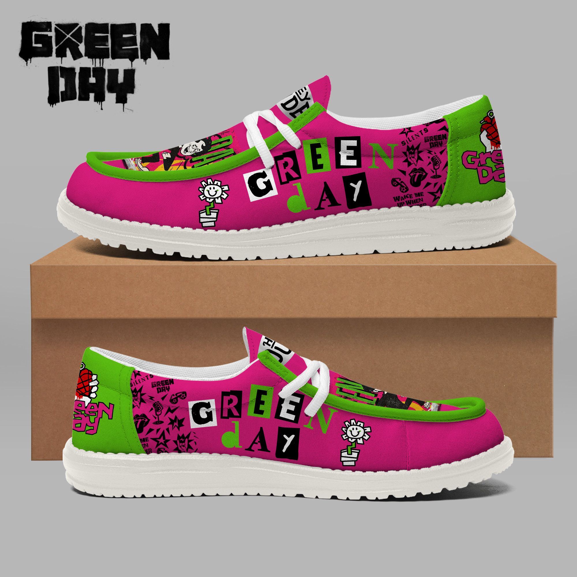 JWFancy Green Day – Custom Name Hey Dude