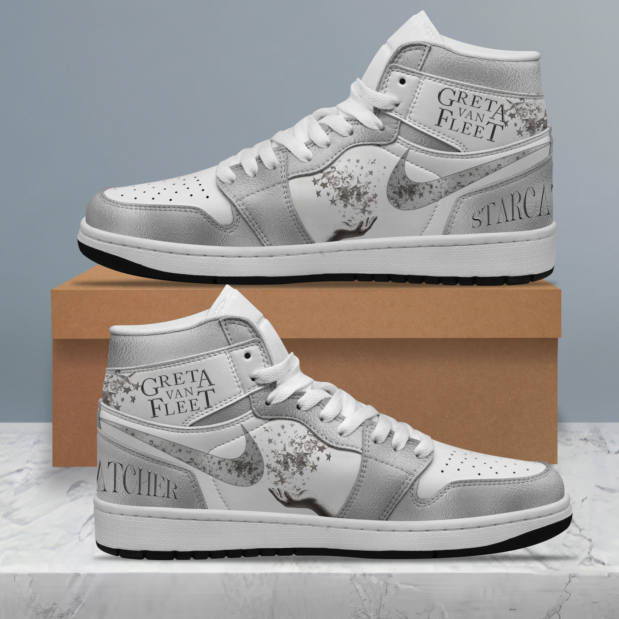 JWFancy Greta Van Fleet AJ1 High Sneakers Shoes For Men And Women