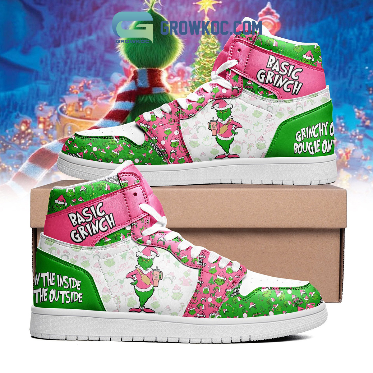 JWFancy Grinch AJ1 High Sneakers Shoes For Men And Women