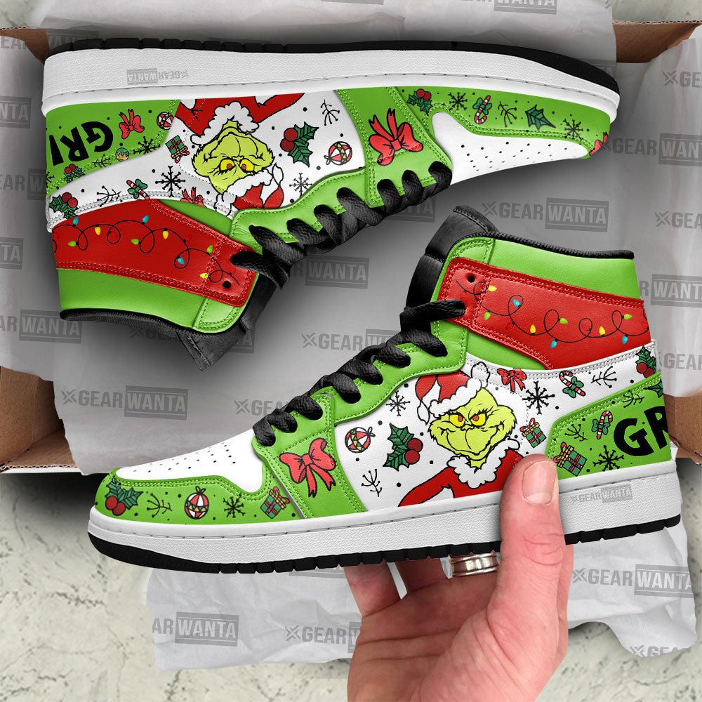 JWFancy Grinch AJ1 High Sneakers Shoes For Men And Women