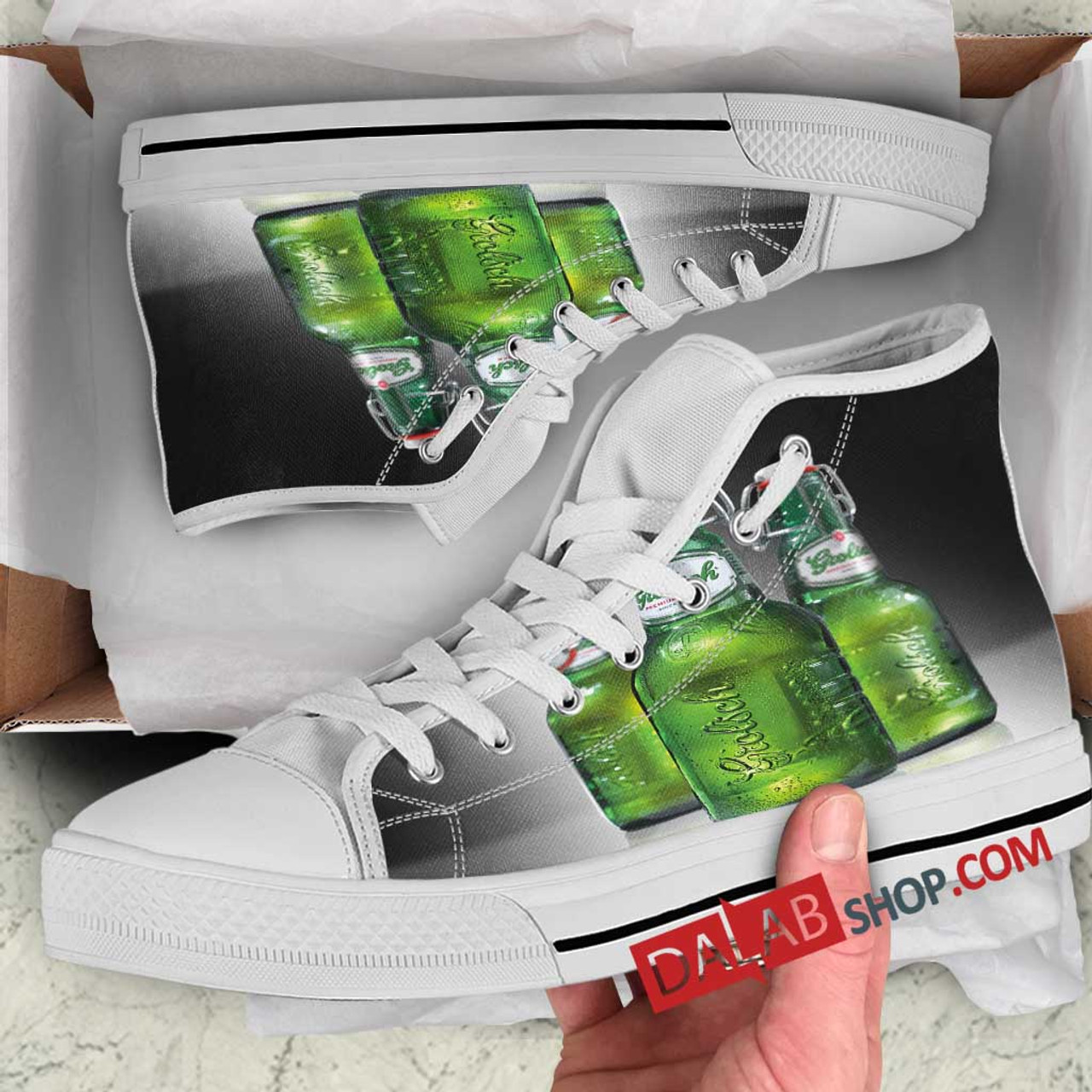 JWFancy Grolsch High Top Canvas Sneakers Shoes For Men And Women