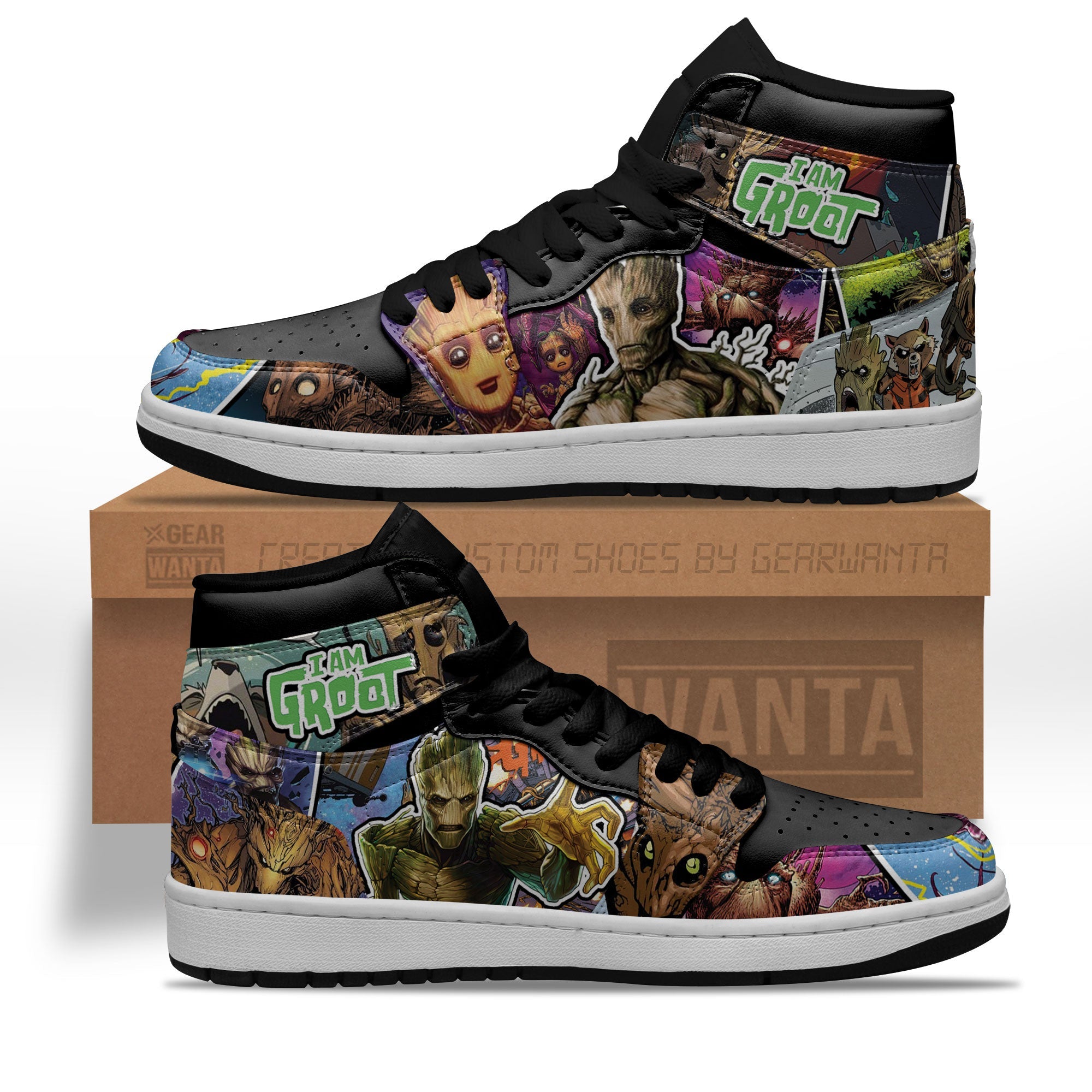 JWFancy Groot AJ1 High Sneakers Shoes For Men And Women