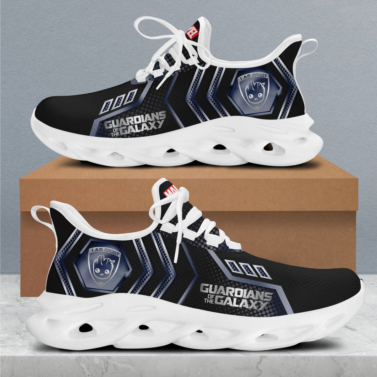 JWFancy Guardians of the Galaxy Rocket I Am Groot Max Soul Shoes Sneakers For Men And Women