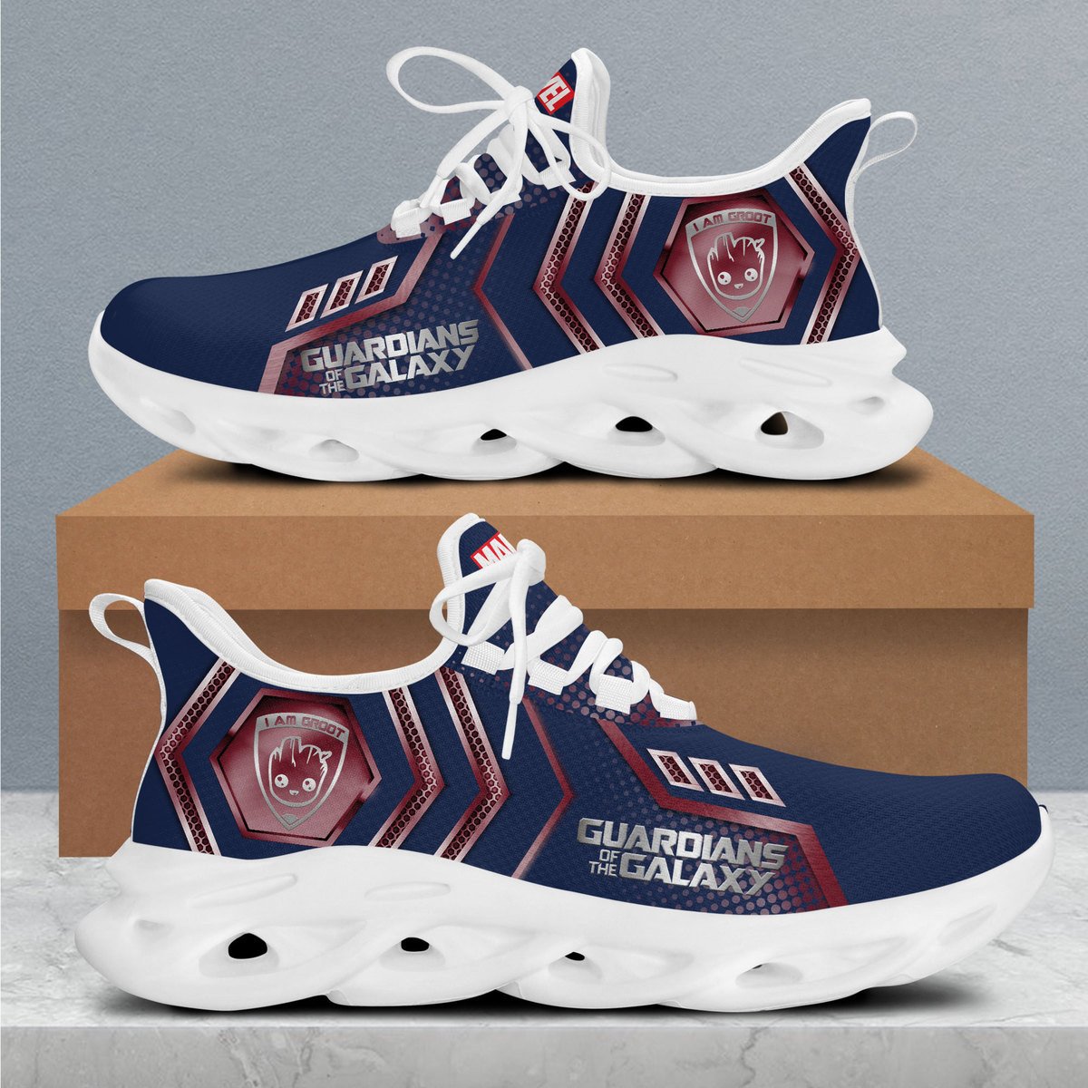 JWFancy Guardians of the Galaxy Rocket I Am Groot Max Soul Shoes Sneakers For Men And Women