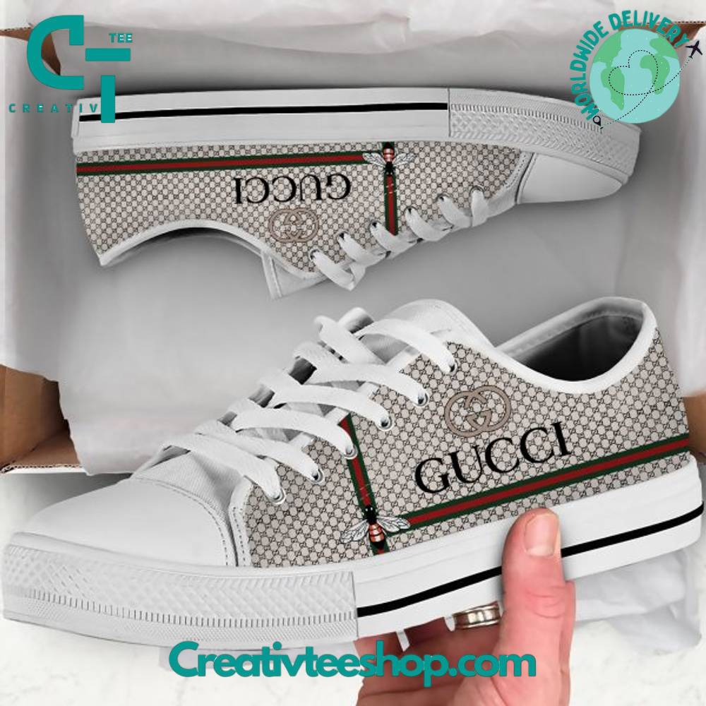 JWFancy Gucci Bee Low Top Canvas Sneakers Shoes For Men And Women